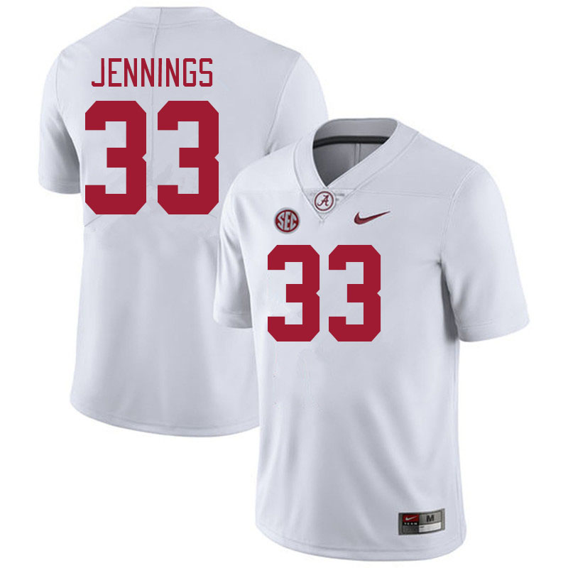 #33 Anfernee Jennings Alabama Crimson Tide Jerseys Football Stitched-White